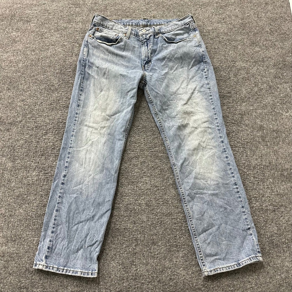 Levi's Jeans Mens Size 34x30 Blue 514 Straight Fit Light Wash Stretch Denim